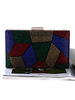Sacs à main de fête en fibre de polyester strass baiser serrure fermeture mariage sac à main
