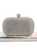 Sacs à main de fête strass cristal polka dot fermeture à pression détachable sangle sac à main de mariée