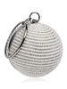 Sacs à main de fête strass simili cuir oeuvre Kiss Lock fermeture sac à main de mariage