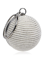 Sacs à main de fête strass simili cuir oeuvre Kiss Lock fermeture sac à main de mariage