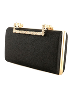 Sacs à main de mariage noirs Sac à main de mariée Strass Kiss Lock Accessoires de mariage