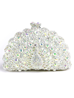 Sacs à main parti Rhinestone Crystal Jelly fermeture magnétique fermeture éclair sac à main