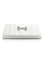 sacs à main pour le mariage sac en satin strass soirée blanche