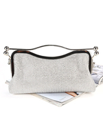 Sacs dembrayage de mariage strass argent perlé sacs à main de soirée de noce