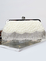 Sacs dembrayage de mariée perles sac à main mariage glands dargent strass partie sacs à main de soirée