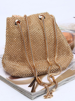 Sacs De Soirée En Strass Perles Seau Sacs Femme Double Poignée Bretelles Occasion Spéciale Accessoires
