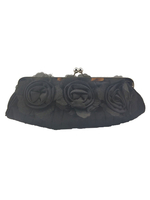 Sacs de soirée Pochettes Fleurs en satin Fermeture à deux boutons Sacs à main pour occasions spéciales