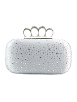 Sacs de soirée Sacs à main Soirée Sacs à main Occasion spéciale Sacs à main Rivets Illustration Bohemian Bracelet Détachable Bracelet En Argent Mariée