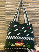 Sacs pour femme vert Bretelles imprimées au crochet Cadeau Noël
