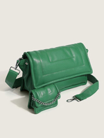 Sacs Pour Femmes Bandoulière Carrée En Cuir Vert