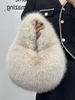 Sacs Pour Femmes Noir Sac À Main En Fausse Fourrure Chic