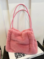 Sacs pour femmes rose en Fausse Fourrure