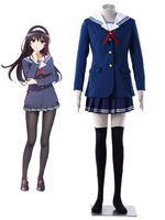 Saekano Kasumigaoka Utaha Toyogasaki école ennuyeux Cosplay Costume Déguisements Halloween