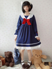 Sailor Lolita Robe OP Lolita Bow Navy Bows Robe Lolita One Piece Déguisements Halloween