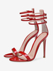 Sandale À Talon Aiguille Rouge Sexy Brides Chaussures De Soirée Femme