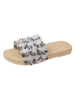 Sandale plate sandales gladiateur en cuir PU sandales pantoufles décontractées
