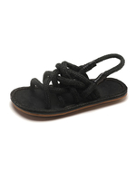 Sandale plate sandales gladiateur en cuir PU sandales pantoufles décontractées