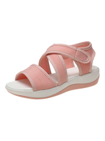 Sandale plate sandales gladiateur en cuir PU sandales pantoufles décontractées