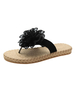 Sandale plate sandales gladiateur en cuir PU sandales pantoufles décontractées