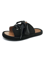 Sandale plate sandales gladiateur en cuir PU sandales pantoufles décontractées