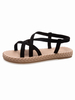 Sandale plate sandales gladiateur en cuir PU sandales pantoufles décontractées