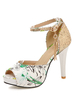 Sandales à plateforme floral imprimé Peep Toe