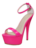 Sandales à talon haut femme plateforme 2021 Rose rouge bride à la cheville Prism talon