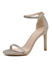 Sandales à talons Blond Talon aiguille Bout rond Paillettes Tissu supérieur bride à la cheville Talons