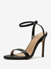 Sandales à talons Chaussures femmes noires bout ouvert talon aiguille