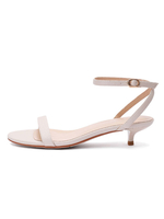 Sandales à talons Eric White Goblet Heel Round Toe Microfiber Ankle Strap Heels