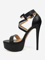 Sandales à talons femmes bout ouvert sandales à talons aiguilles