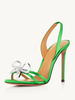 Sandales À Talons Hauts Aiguille Femmes Strass Nœud Chaussures De Soirée De Bal