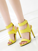 Sandales à talons hauts Chaussures à bout ouvert en cuir Synthétique à bout ouvert en cuir Synthétique