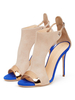 Sandales à talons hauts en daim peep toe découpées plus les chaussures sandales pour femmes