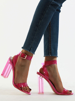 Sandales à talons hauts Femmes Bout ouvert Talon Chunky Sandales claires