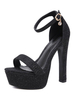 Sandales à talons hauts Femmes Plateforme Open Toe Ankle Strap Sandal Shoes