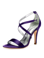 Sandales à talons hauts satin chaussures à talons ouverts
