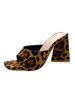 Sandales à talons pour femmes Bout carré Sandales à talons épais Tige en micro suède
