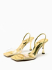 Sandales à talons pour femmes Bout ouvert Talon stiletto Sandales Cuir PU