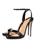Sandales à talons pour femmes Bout rond Sandales à talons aiguilles Microfibre
