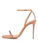 Sandales à talons pour femmes Bout rond Sandales à talons aiguilles Peau denfant