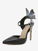 Sandales À Talons Pour Femmes Chaussures À Bout Pointu Talon Aiguille Cuir PU