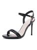 Sandales à talons pour femmes Peep Toe Talon aiguille Sandales en cuir PU