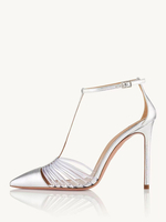 Sandales à talons pour femmes Sandales à bout pointu Talon aiguille Cuir PU
