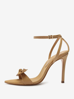 Sandales à talons pour femmes Sandales à bout pointu Talon aiguille Cuir PU