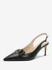 Sandales à talons pour femmes Sandales à bout pointu Talon aiguille Simili cuir