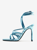 Sandales à talons pour femmes Talon aiguille chaussures en cuir PU