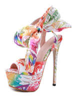 Sandales à talons rouges pour femmes talon aiguille Peep Toe Textile talons à bride à la cheville dété
