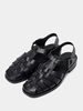 Sandales chaussures hommes en cuir PU avec semelle en caoutchouc
