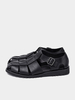 Sandales chaussures hommes en cuir PU avec semelle en caoutchouc